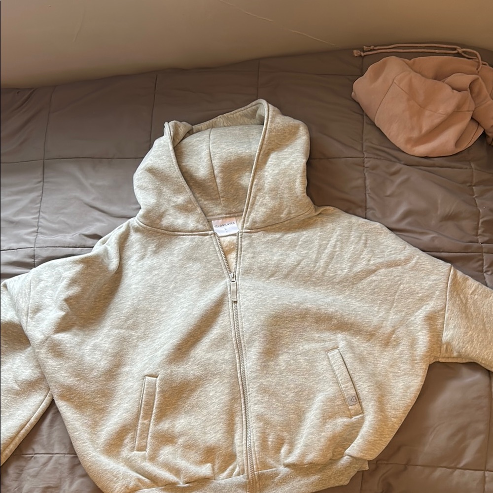 Gray Zip-Up Hoodie